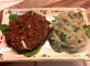Veggie Burger and Sweet Potatoes Photo
