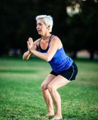 Chair pose yoga photo