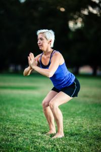 Chair pose yoga photo