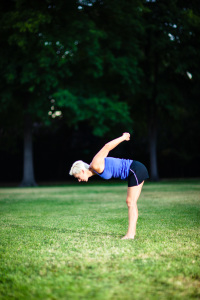 Forward fold heart opener stretch